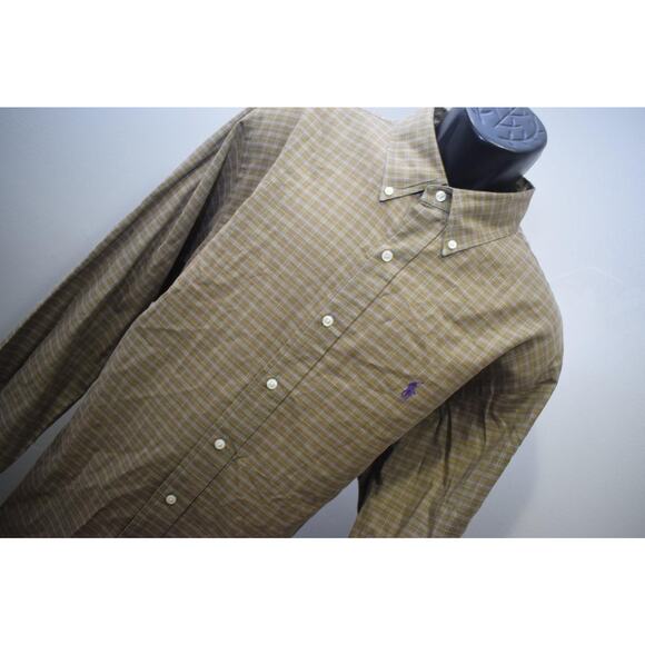 Polo Ralph Lauren Dress Shirt Classic Long Sleeve Plaid Mens Size 17.5 XL - Picture 4 of 8